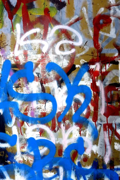 bir duvar - ayrıntılı bir grafiti grafiti bir duvara boyalı