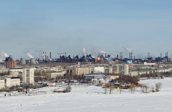 Lpanorama van metallurgische industriële complex — Stockfoto