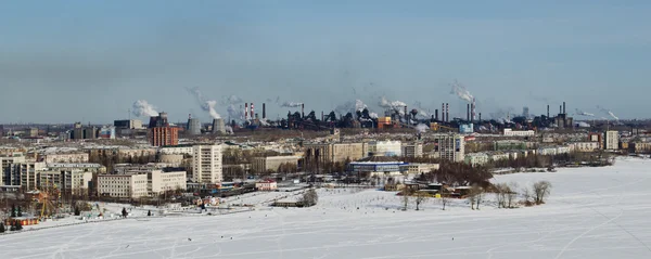 Lpanorama van metallurgische industriële complex — Stockfoto