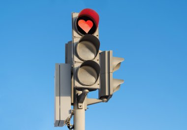 Red Enamoured traffic light clipart
