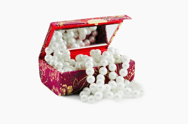 Small Casket with pearls — Stock Photo, Image