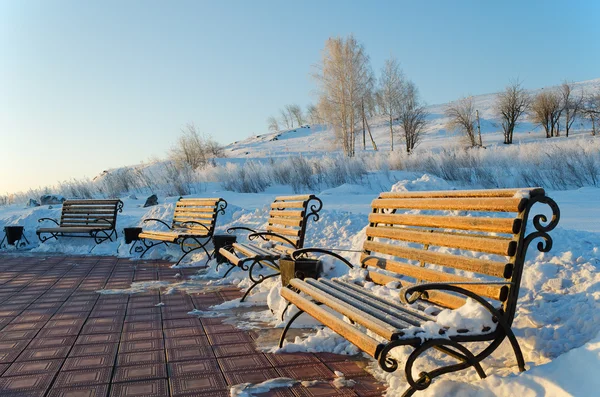 Paysage urbain en hiver — Photo