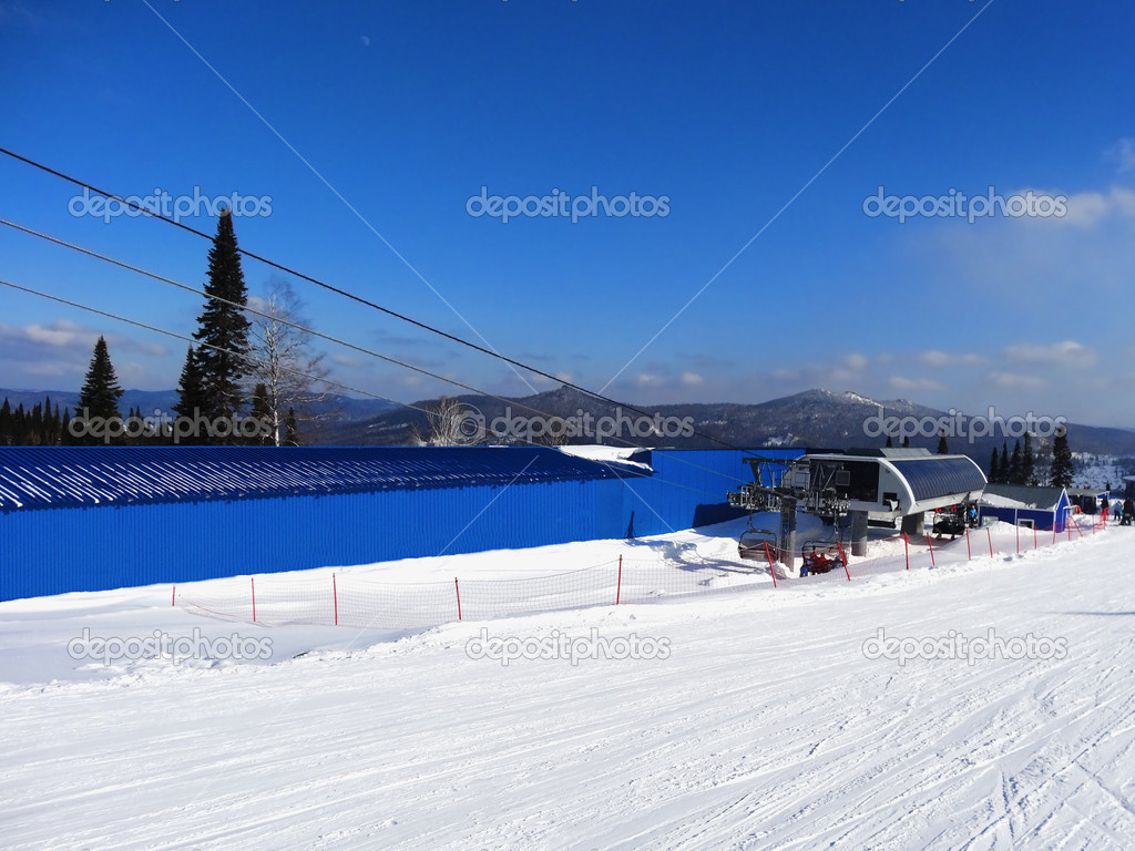 A skiing resort Sheregesh