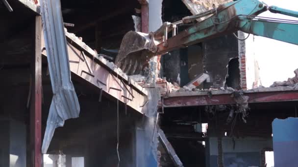 建筑物的破坏 — 图库视频影像