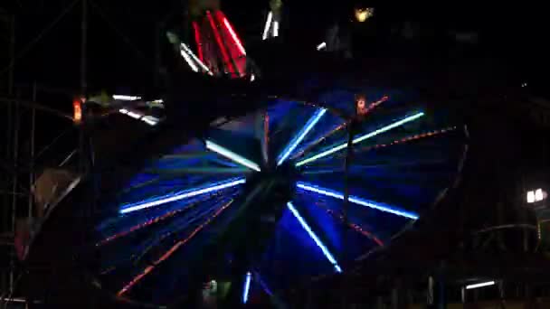 Fair Ride Spinning Top rápido — Vídeo de stock