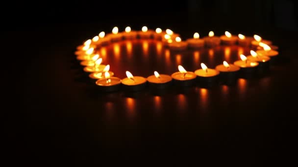 Candele cuore Dolly — Video Stock