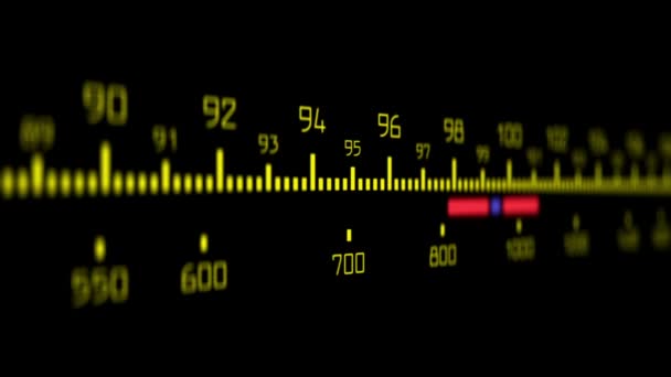 Rádio Dial estilo retro — Vídeo de Stock