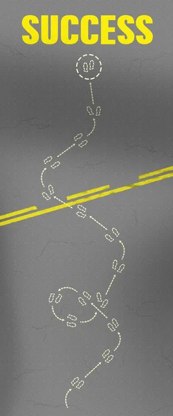 yol başarı için yürüyüş