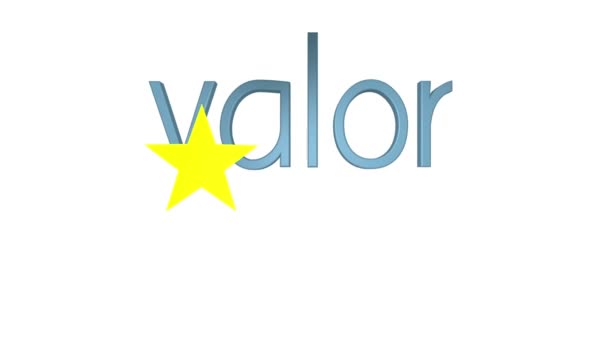 Five Star Valor Spanish — Stock Video