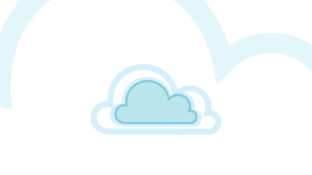 Pulserende cloud computing-cloud concept — Stockvideo