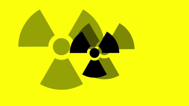 Pulsing Radiation Symbol — Stock Video