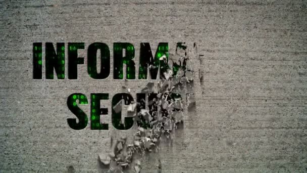 정보 보안 이진 코드 무너져가는 벽 — 비디오