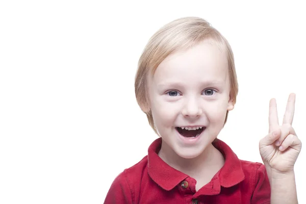 Pequeño niño sonriente positivo —  Fotos de Stock