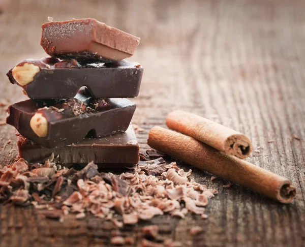 Chocoladestukjes — Stockfoto