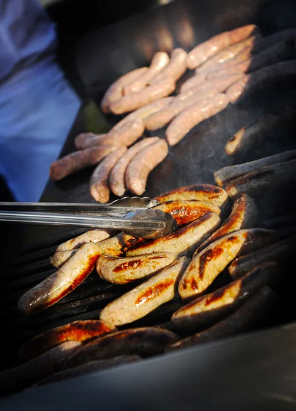 Worst op de grill — Stockfoto