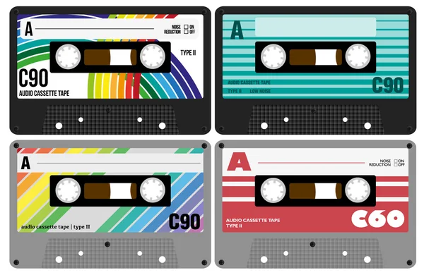 Audio Cassette Tapes — Stockvector