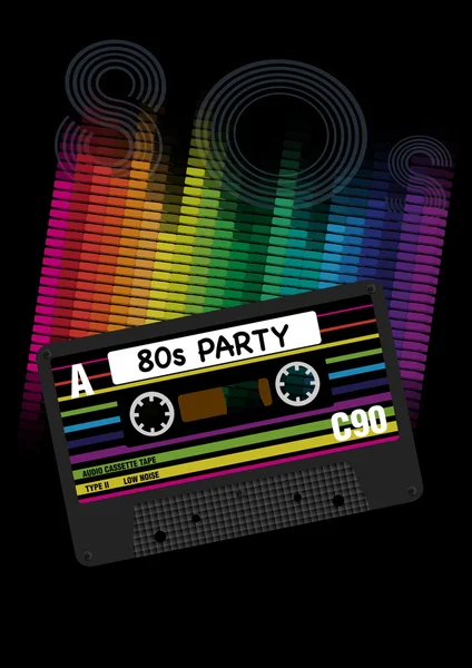 Vector 80s partij achtergrond — Stockvector