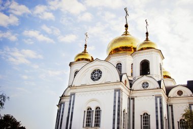 White orthodox church clipart