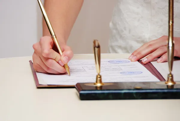 The wedding signature — Stock Photo, Image