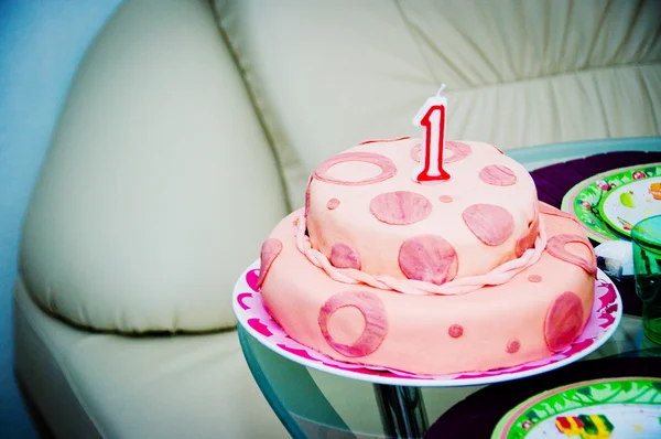 Színes születésnapi torta — Stock Fotó