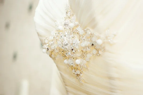 Bruiloft jurk details — Stockfoto