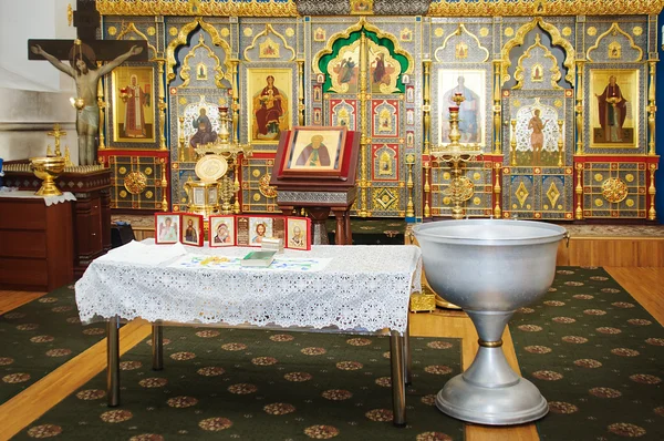 Εσωτερικό της Ορθόδοξης Εκκλησίας — Φωτογραφία Αρχείου