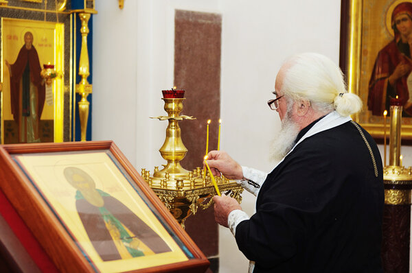 Priest during a ceremony