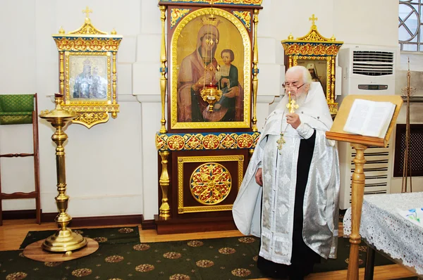 Sacerdote durante una ceremonia — Foto de Stock