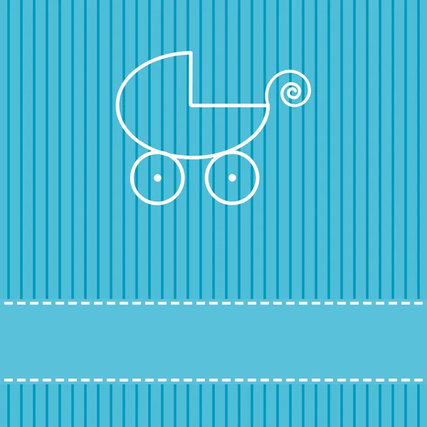 Tarjeta de felicitación de la plantilla del bebé, ilustración del vector — Archivo Imágenes Vectoriales