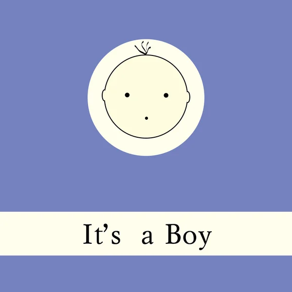 Νέο αγόρι μωρό ντους πρόσκληση — Διανυσματικό Αρχείο
