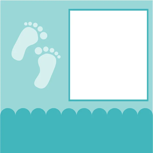 Tarjeta de llegada de Baby Boy . — Vector de stock