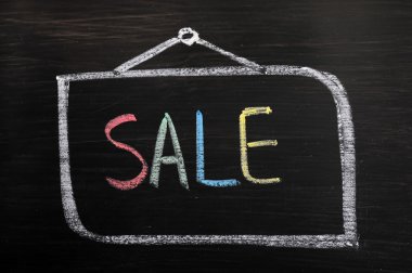 Satış yazılmış yazı tahtası