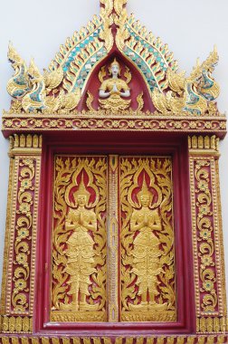 chiang mai Tayland tapınak penceresinde