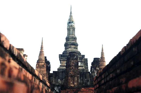Wat maha w park historyczny Sukhothai — Zdjęcie stockowe