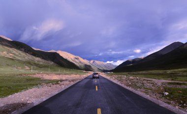 manzara Dağı otoyol Tibet