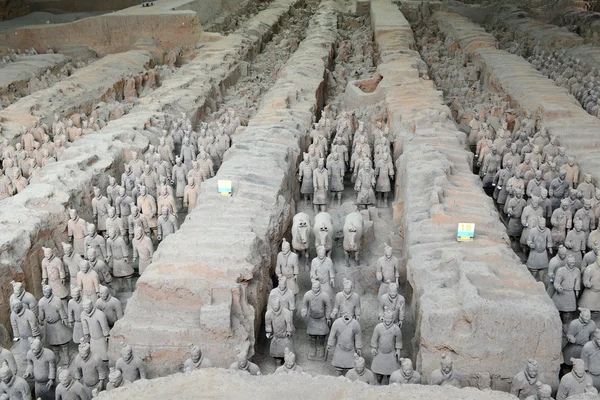 Guerreros de terracota en Xian, China — Foto de Stock