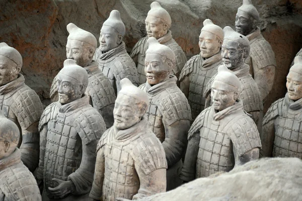 Терракотовые воины в китайском городе Сиань — стоковое фото