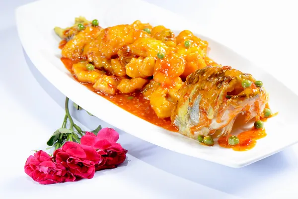 Chinese Food: Sweet and Sour Perch — Stok Foto