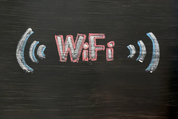 Chalk drawing of WIFI — Stock Photo, Image