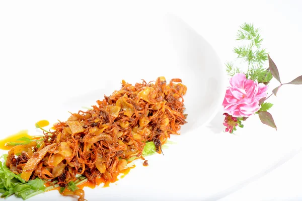 Comida chinesa: Salada feita de cogumelo — Fotografia de Stock