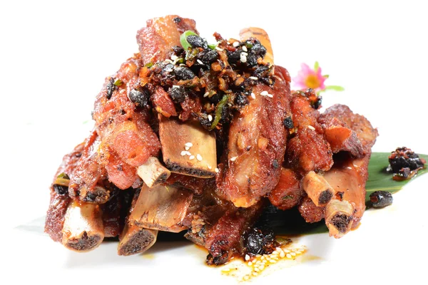 Chinees eten: gebakken varkensvlees biefstuk — Stockfoto