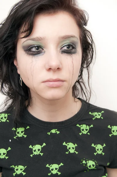 Płacze dziewczyna rocker piękne — Zdjęcie stockowe