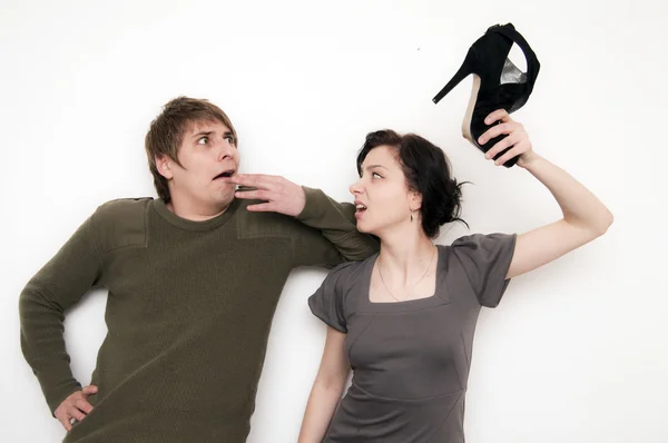 Young Couple fighting — Stock Photo, Image