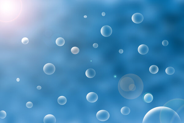 Blue Background with Bubbles