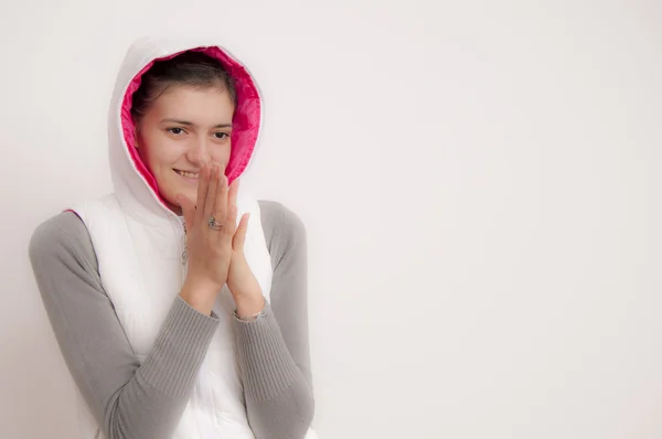 Fiatal nő téli ruhák — Stock Fotó