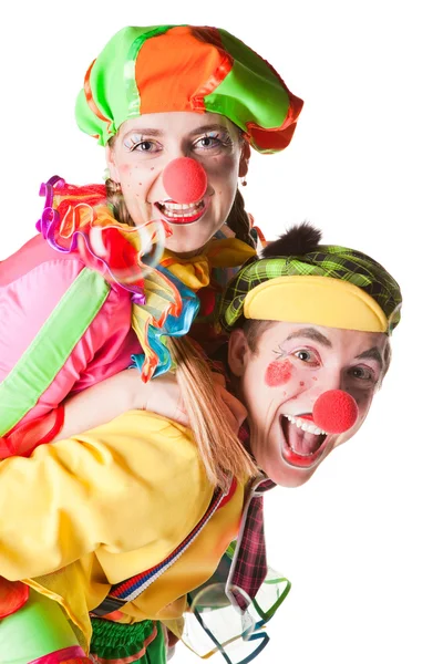 Deux clowns souriants — Photo