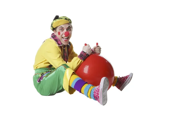 Clown mit Ball — Stockfoto