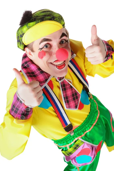 Clown montrant ok signe avec ses doigts — Photo