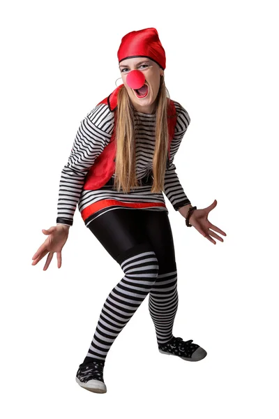 Clown in a pirate suit — Stock Photo, Image