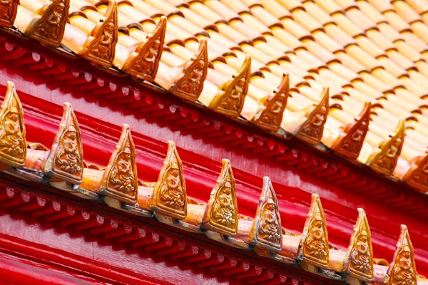 Buddha image on temple roof tiles — Stock Photo, Image